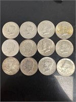Kennedy Half dollars 90% silver coins $6 face