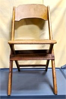 Antique Fold Up Wood Chair ....Still Strong