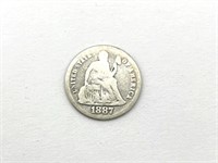 1887-S Seated Liberty Dime