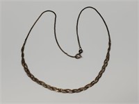 Sterling Silver Braided Silver Necklace Made Italy