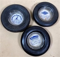 3 pcs- Vintage tire ashtrays- Good year, Goodrich