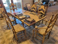 French Provincial Table w/6 Chairs (excl contents)