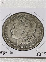 1891 O Morgan Silver Dollar