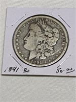 1891 O  Morgan Silver Dollar