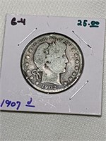 1907D Barber Half Dollar