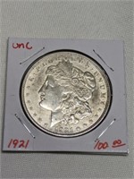 1921 UNC Morgan Silver Dollar
