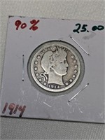 1914 Barber Quarter