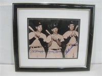 Framed Autographed Baseball Photo See Info