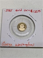 .585 Gold Coin George Washington - authenticated