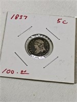 1837 Capped Bust Half Dime