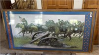 Large Framed Civil War Battle Print,