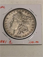 1881 S UNC Morgan Silver Dollar