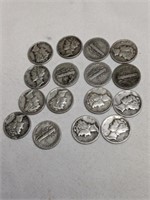 16 Mercury Dimes