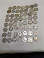 56 Roosevelt Silver Dimes