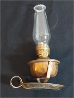 Vintage 1950s Copper Plated Oil Lamp Hilco