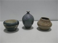 Three Pottery Pieces Tallest 5" See Info