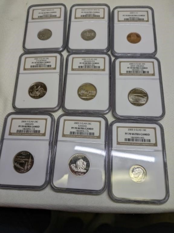 9 - 2005 S Proof 70 Ultra Cameo Coins