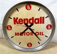 Vintage Kendall motor Oil 16" electric clock-