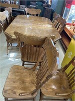 Oak Dining Table w/8 Chairs,