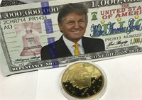 DONALD TRUMP MILLION DOLLAR GOLD COIN