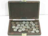 10 Buffalo Nickels, 10 V Nickels & 10 Indian Cents