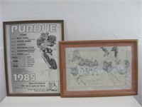 Purdue Poster W/Jerry Hall Drawing See Info