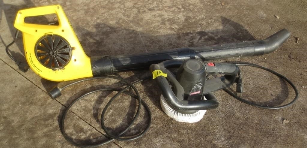 Electric leaf blower/vac & Craftsman buffer
