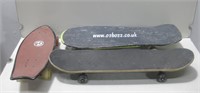 Three Skate Boards Largest 8"x 31"