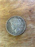 1922 D peace silver dollar