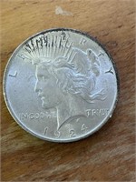 1924 Peace silver dollar no mint mark