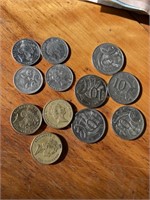 12 australian Coins