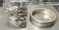 (2) Vintage Estate Sterling Rings See Photos for