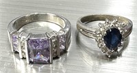 (2) Vintage Estate Sterling Rings See Photos for