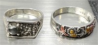 (2) Vintage Estate Sterling Rings See Photos for