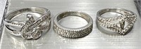 (3) Vintage Estate Sterling Rings See Photos for