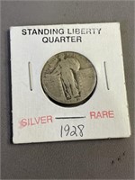 1928 Standing Liberty Quater Silver