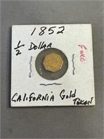 *FAKE* 1852 California Gold Token .5 Dollar