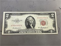 1953 A 2 Dollar Bill Red Seal