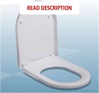 Slow Close Toilet Seat  Durable  White  Oval