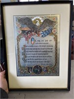 Framed print of the Star Spangled Banner