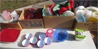 Storage containers, bowls, misc.