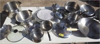 Lots of cooking pans
