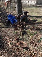 David Bradley tractor, plow, cultivator