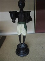Vintage Figurative Cast Bronze candle Holder