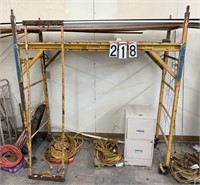 Bakers rack of 1 section scaffolding Yellow