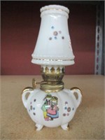 vintage Small porcelain Hurricane Kerosene lamp