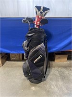 Ogio golf bag with some Callaway clubs and