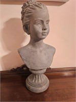 Resin bust of young girl