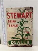 Metal sign- Stewart Stiff Stalk dealer