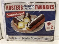 Metal sign- Hostess Cream filled twinkies